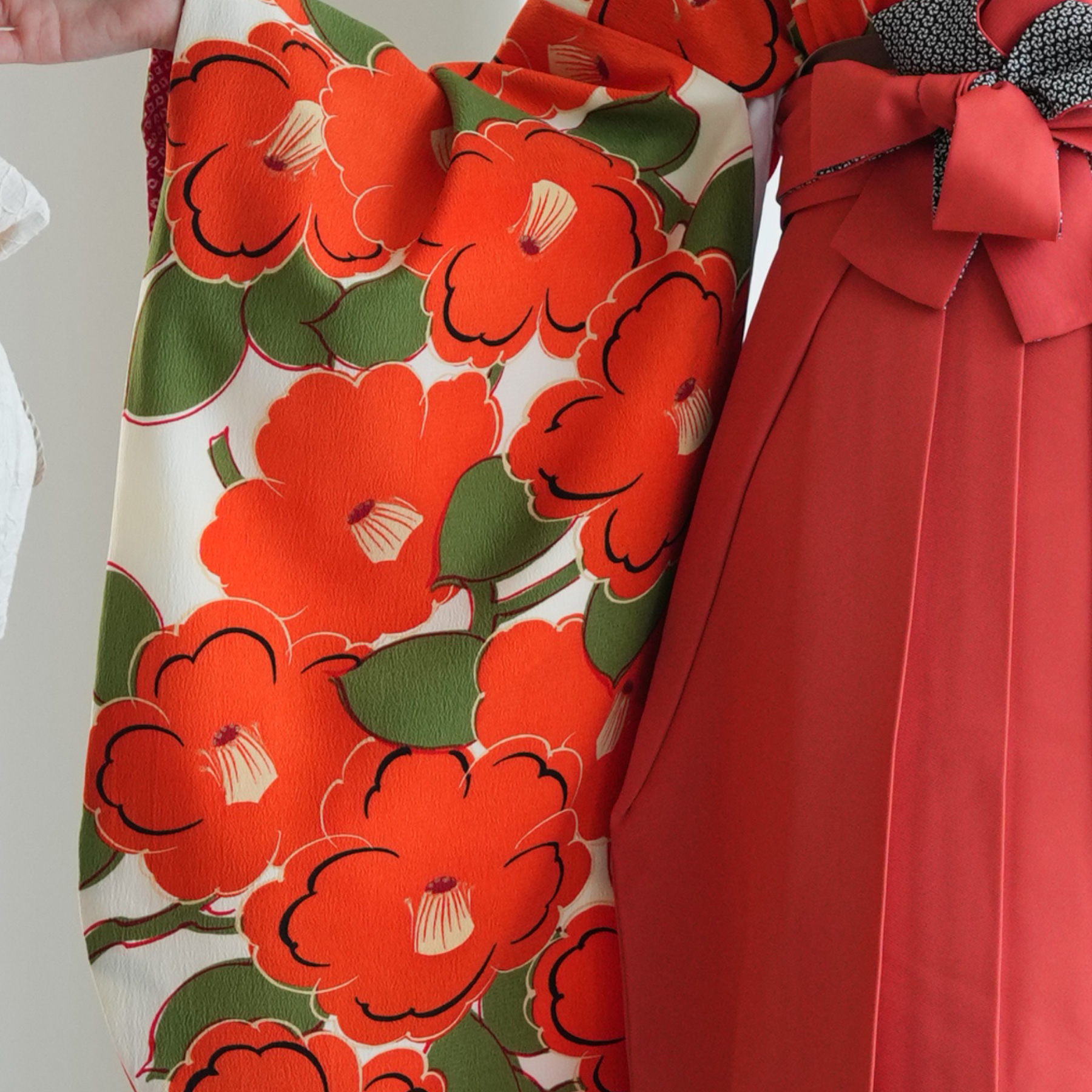 袴 レンタル 卒業式 2尺袖着物 17点セット 九重 レトロモダン系 袴