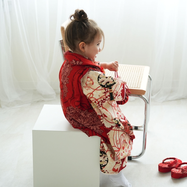 レンタル 七五三 3歳 女の子 七五三セット 被布 華徒然 古典柄 レトロ