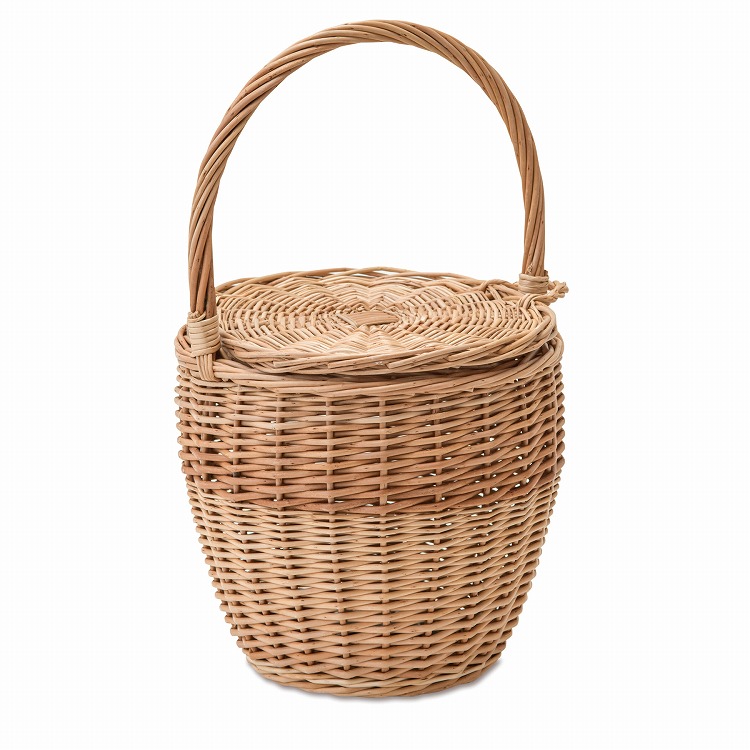バスケット バッグ カゴバッグ かごバッグ ブラウン 柳 ナチュラル