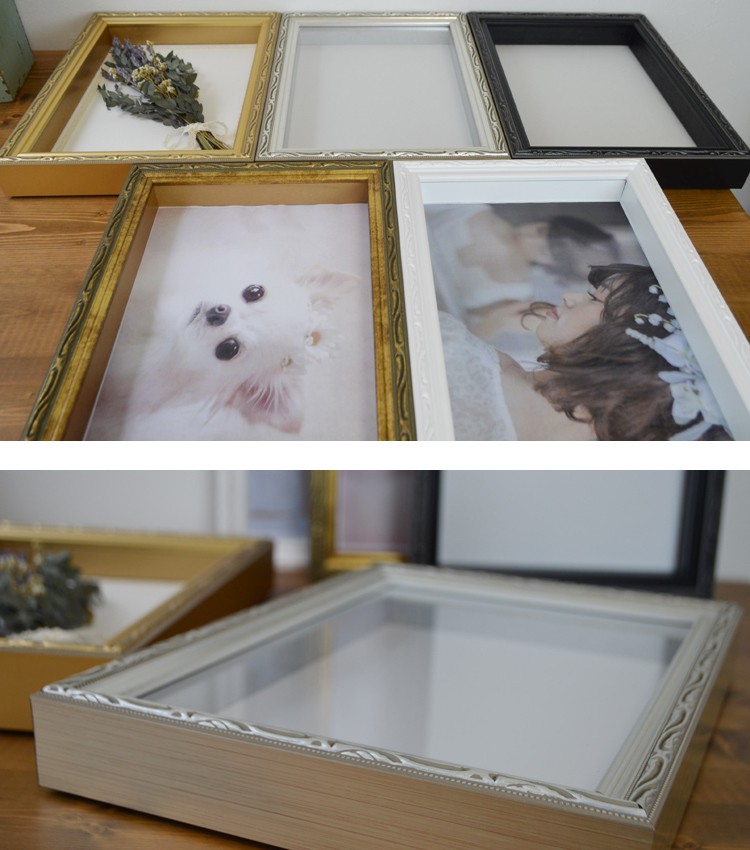 FF ボックスフレーム 立体額 額縁 ハガキ 150×105mm アンティーク 風