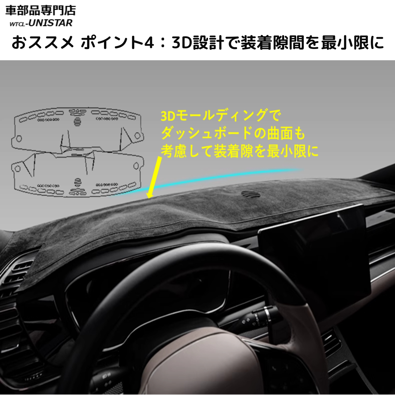 アルファロメオ（ALFA ROMEO） ダッシュボード マット 汎用 日焼け防止