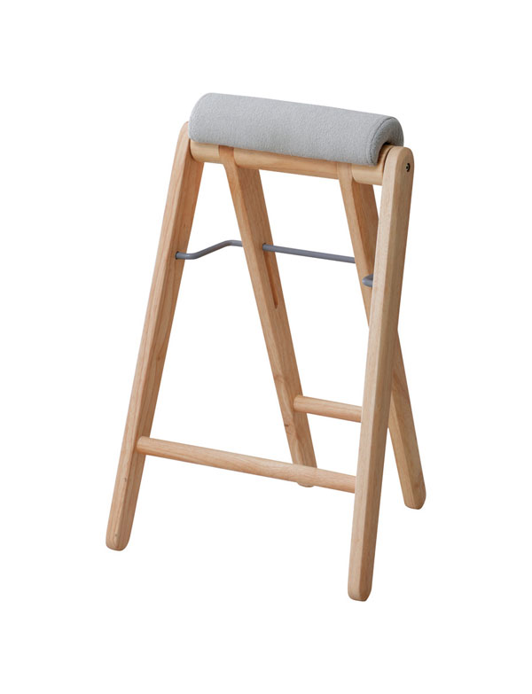 折りたたみ ハイスツール 木製 カウンターチェア 完成品 軽量 省