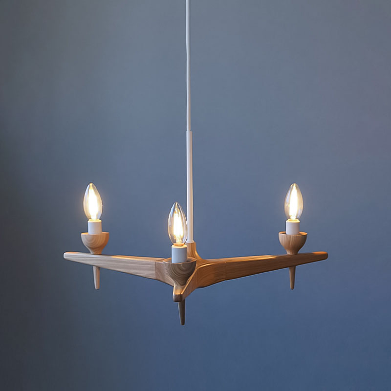 AXCIS アクシス sljd wood chandelier 3bulb スロイド ウッド