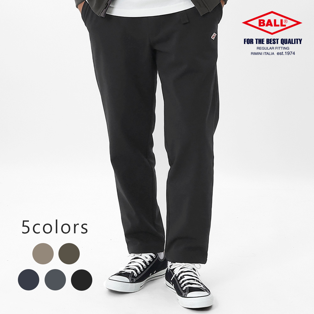 BALL クライミングパンツ 裏フリース メンズ ストレッチ ロゴ