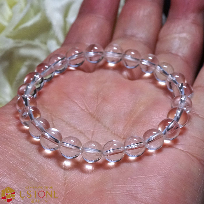 レムリアン水晶 ブレスレット 8mm AAA 証明書付き コロンビア産