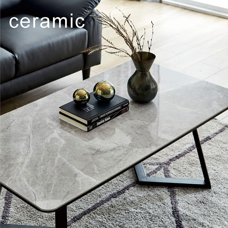 センターテーブル セラミック おしゃれ ローテーブル ホワイト グレー