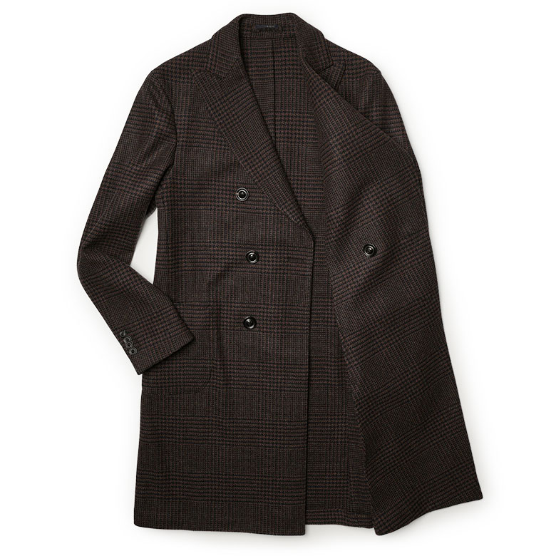 LARDINI（ラルディーニ） チェスターコート グレンチェック ウール