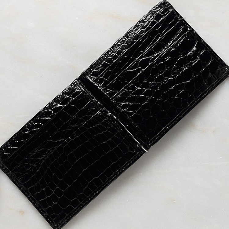 オリジナル 財布 マネークリップ 札ばさみ エナメル シャイニング