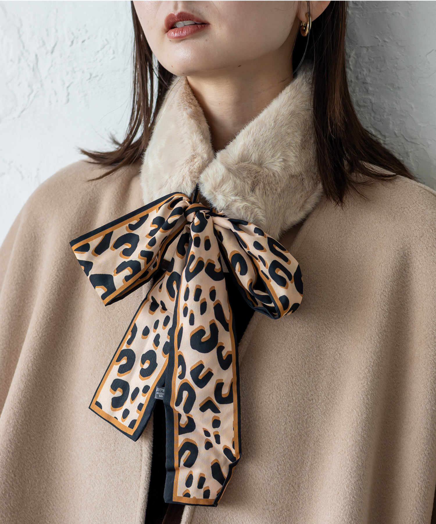 VitaFelice（ヴィータフェリーチェ） ファー ティペット リボン