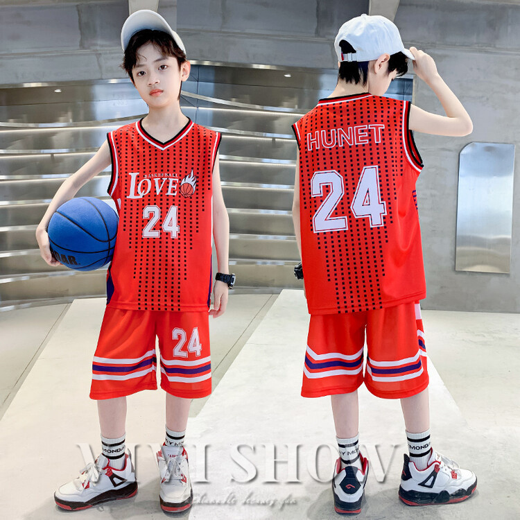 バスケユニフォーム 子供 ヒップホップ スウェット 男の子 女の子