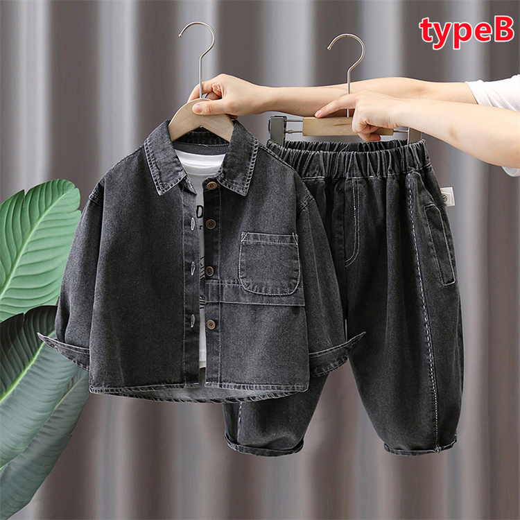 キッズ セットアップ 上下セット 子供服 作業着風 襟付き 動きやすい