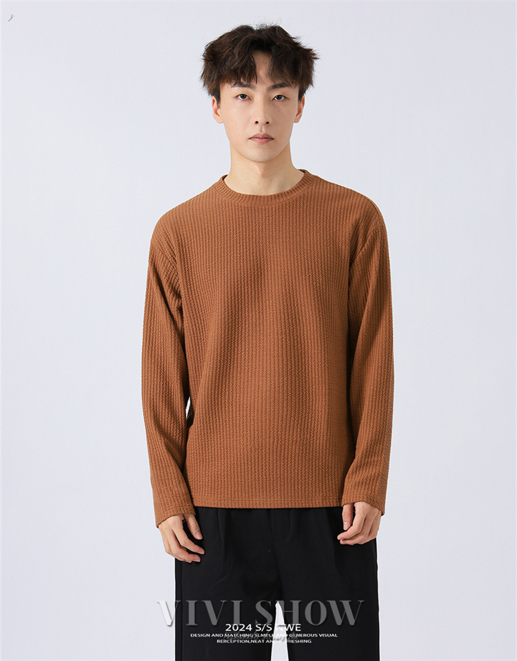 メンズ Tシャツ 長袖 ラウンドネック カットソー トップス 定番