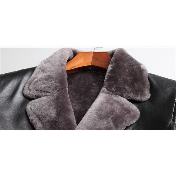 新品SALE ラム革 シープスキン ムートンコート メンズ 男性 通勤