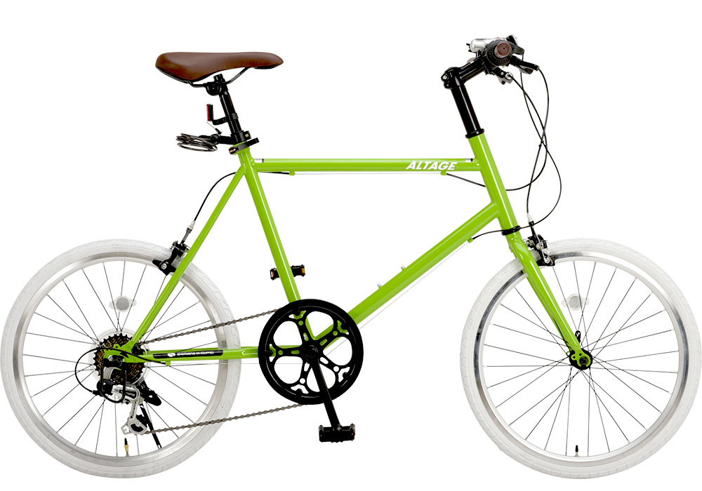 オオトモ 自転車 ミニベロ 20インチ シマノ7段変速 LEDライト・カギ