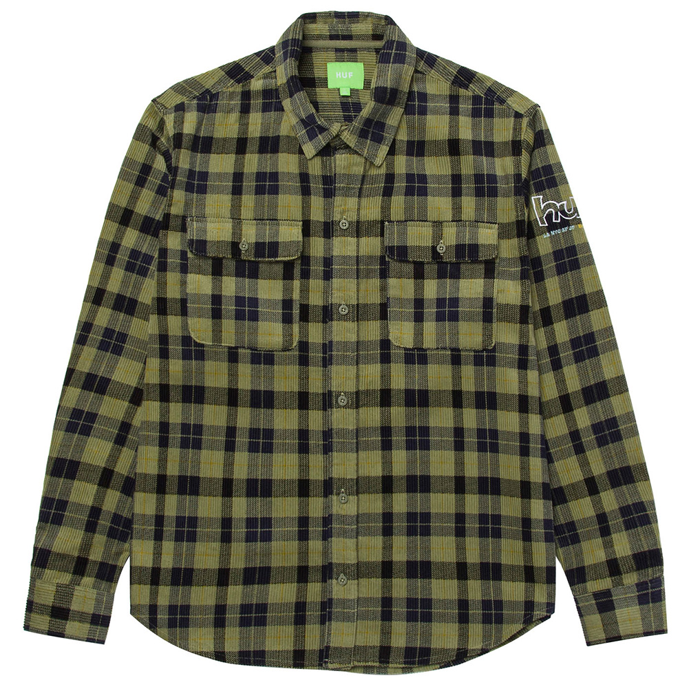 HUF（ハフ） （ ハフ シャツ ）HUF PRINTED WAYLON L/S CORD SHIRT