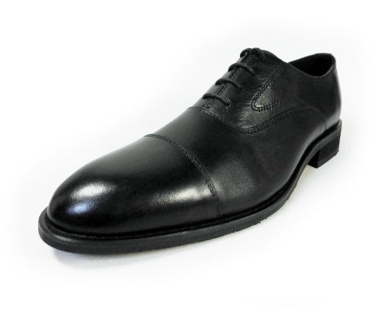 PARASHOE 本革 内羽根ストレートチップ ビジネスシューズ 黒 ワイズ3E