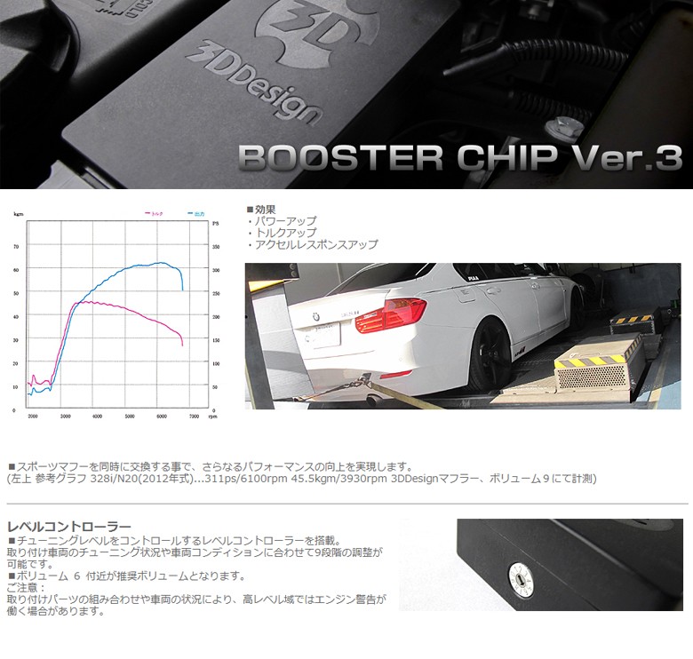 3D Design BOOSTER CHIP Ver.3 ブースターチップ BMW 3シリーズ F30