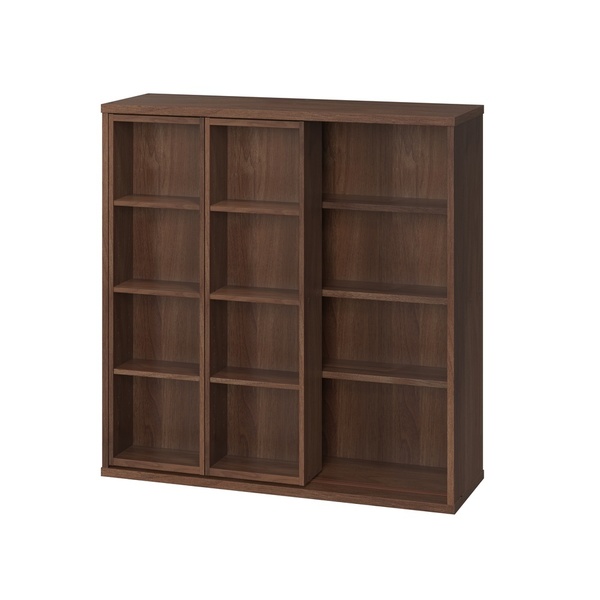 IRIS OHYAMA（アイリスオーヤマ） 本棚 大容量 スライド 4段 幅90 収納