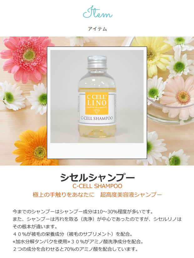 ハイアスピレーション C-CELL`LINO シセルリノ C-cell Shampoo シセル