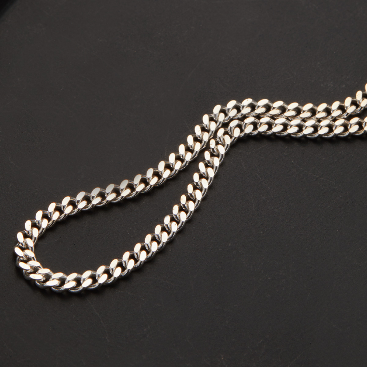 ネックレス チェーン メンズ シルバー925 喜平 キヘイ 50cm 2面カット