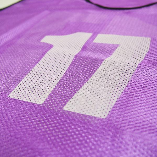 ビブス XSサイズ No.1〜10番号入 10枚セット 幼稚園 保育園 幼児用