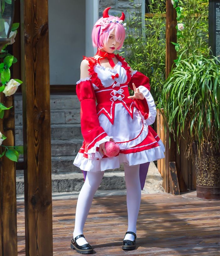 ウィッグ付 Re:ゼロから始める異世界生活 風 リゼロ ラム レム