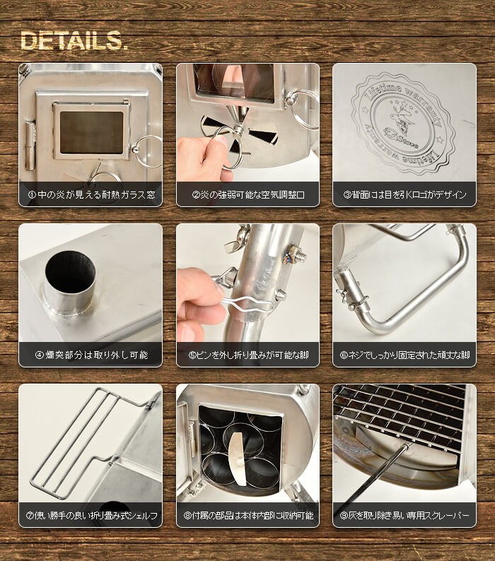 薪ストーブ ジーストーブ G−Stove Heat View XL 本体セット : plywood