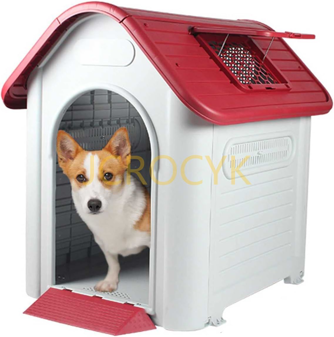 犬小屋 幅97x奥行き126x高さ113cm 屋外用 小型犬 大型犬 プラスチック