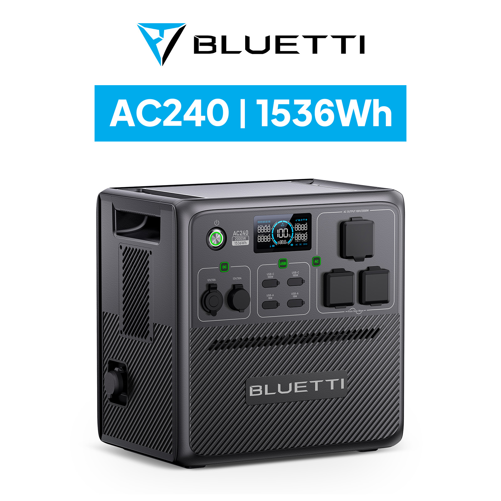BLUETTI ポータブル電源 AC240+B210 4608Wh/2000W 防水防塵 6年保証