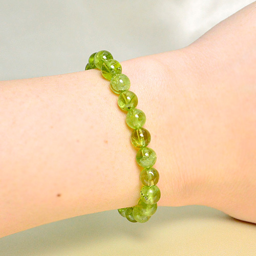 パワーストーン ブレスレット ペリドット AAAA 6mm玉 天然石 : Liberty