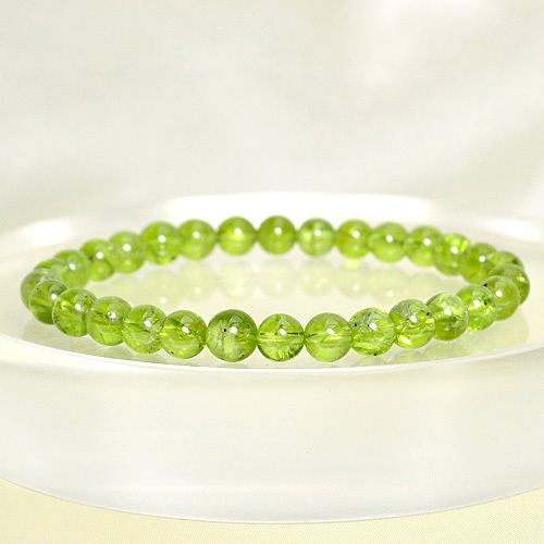 パワーストーン ブレスレット ペリドット AAAA 6mm玉 天然石 : Liberty
