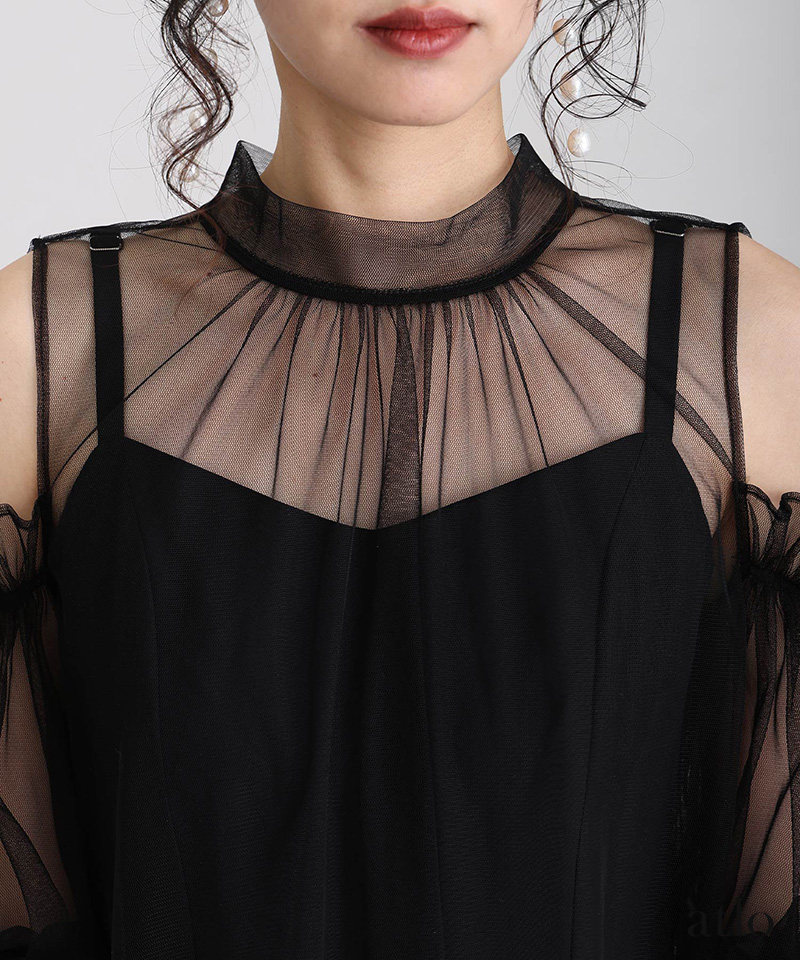 atlo（アトロ） キャミワンピース チュール Aライン ワンピース