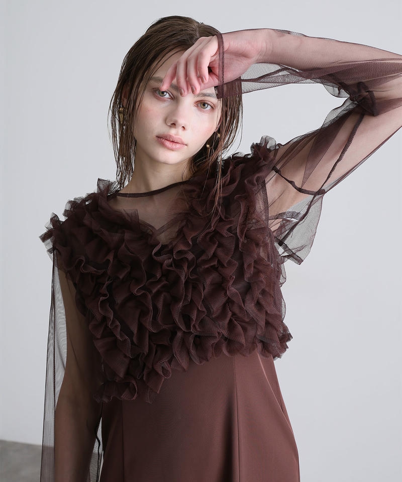 atlo（アトロ） フリルボレロ 3点セット パーティードレス