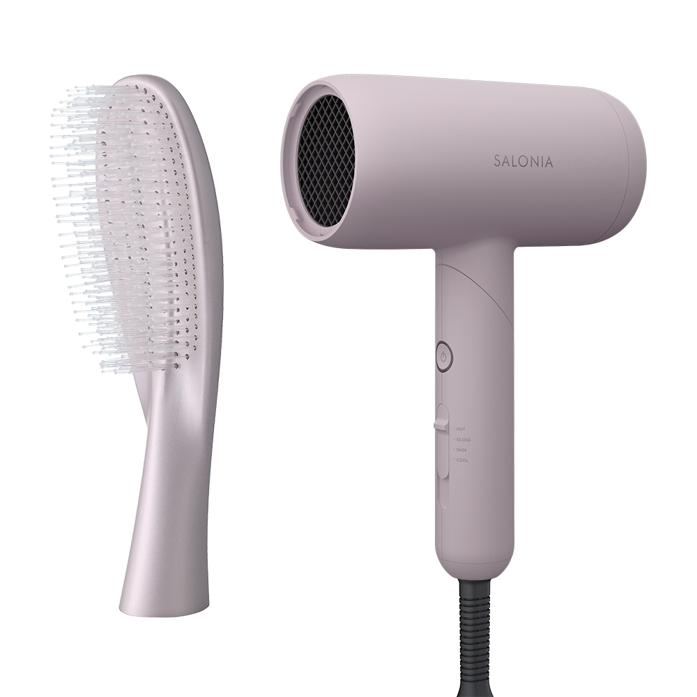 SALONIA（サロニア） ドライヤー シャンプーブラシ セット スムース