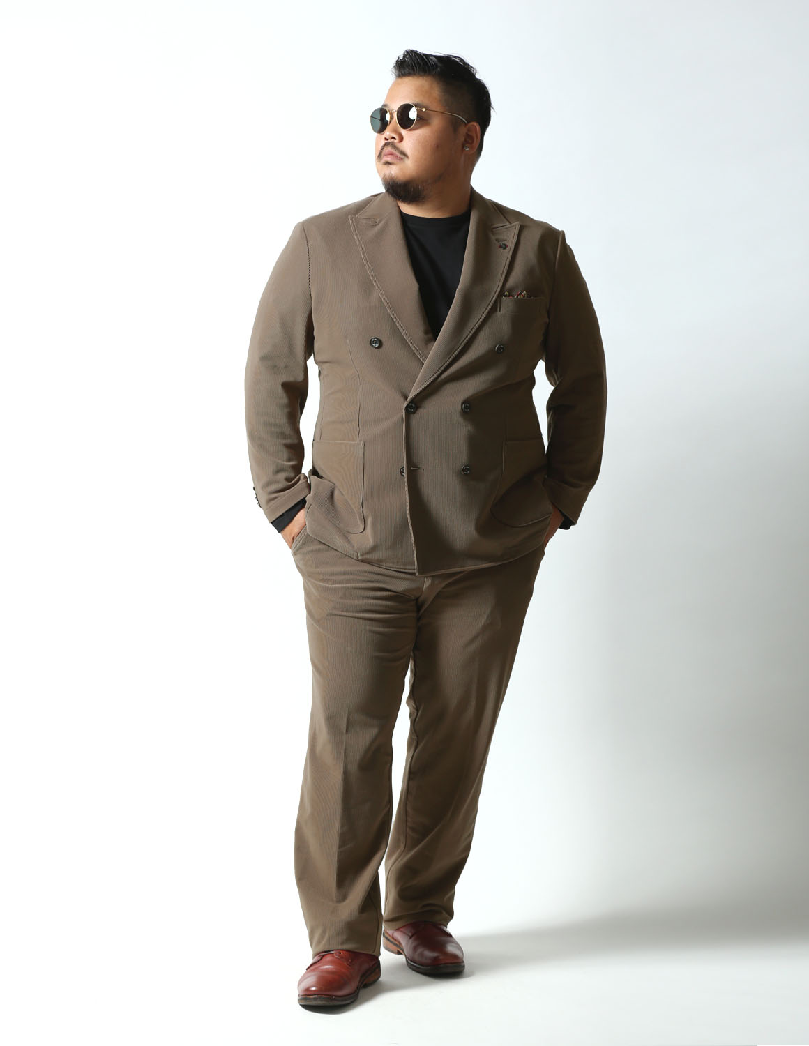 大きいサイズ カジュアルスーツ メンズ セットアップ ハイテンション