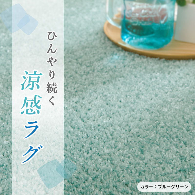 グラムスタイル カラー限定特価 ラグ 夏用 冷感 洗える 1.5畳 130