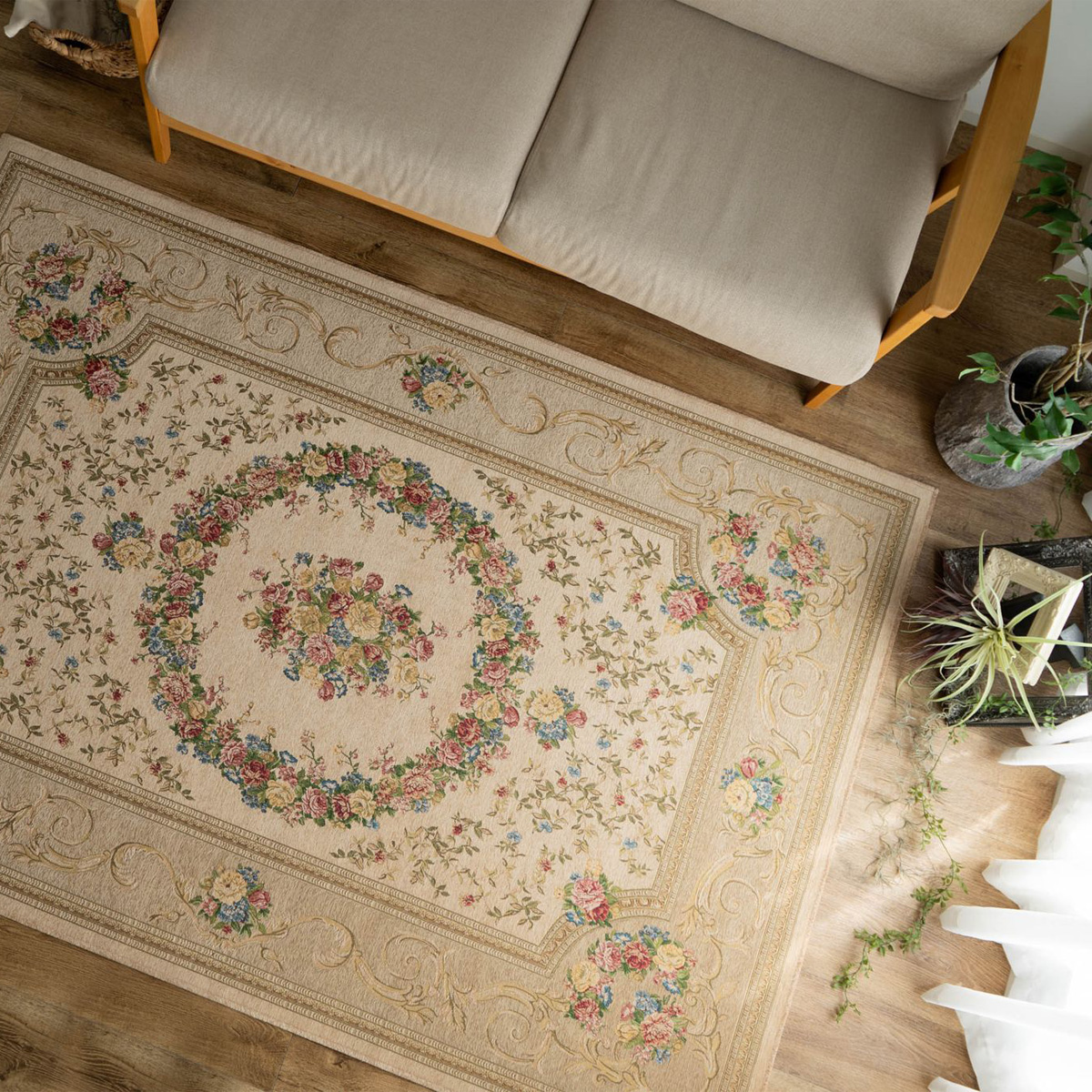 サヤンサヤン ラグ 4.5畳 カーペット ゴブラン織 ベルギー 絨毯