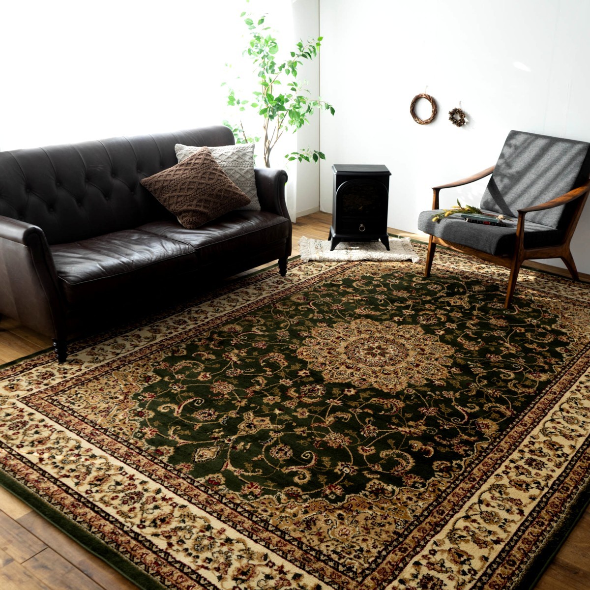 サヤンサヤン ラグ 3畳 用 直輸入！ トルコ製 のお得な 絨毯 3畳