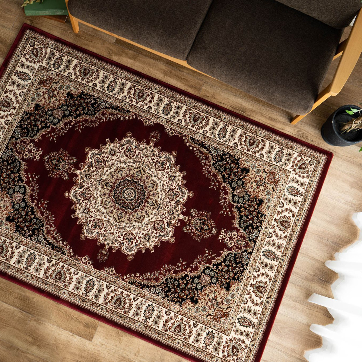 サヤンサヤン おしゃれ 高密度 75万ノット ペルシャ絨毯 風 200×200 約