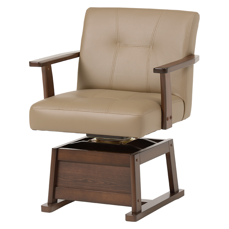 HAGiHARA（萩原） こたつ対応ダイニングチェア 椅子 回転 昇降