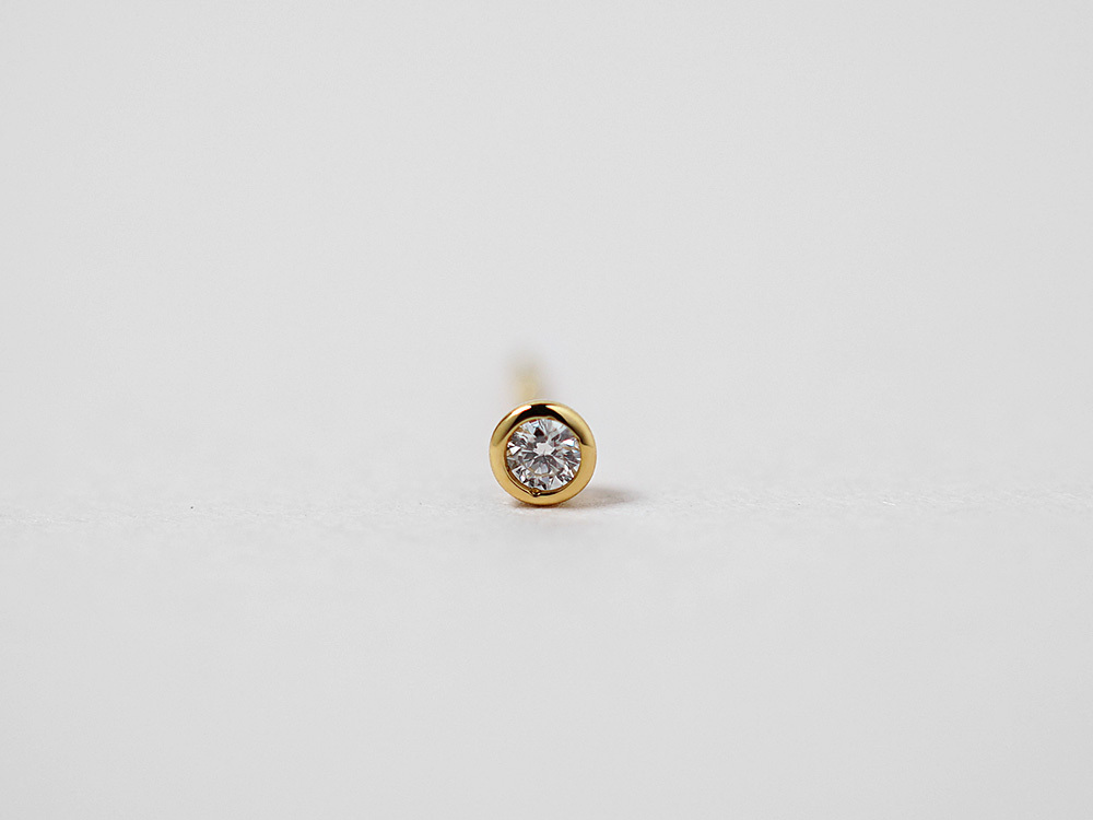 K18 ダイヤモンド スタッド ピアス 0.04ct H/SIクラス ダイヤ ダイヤ