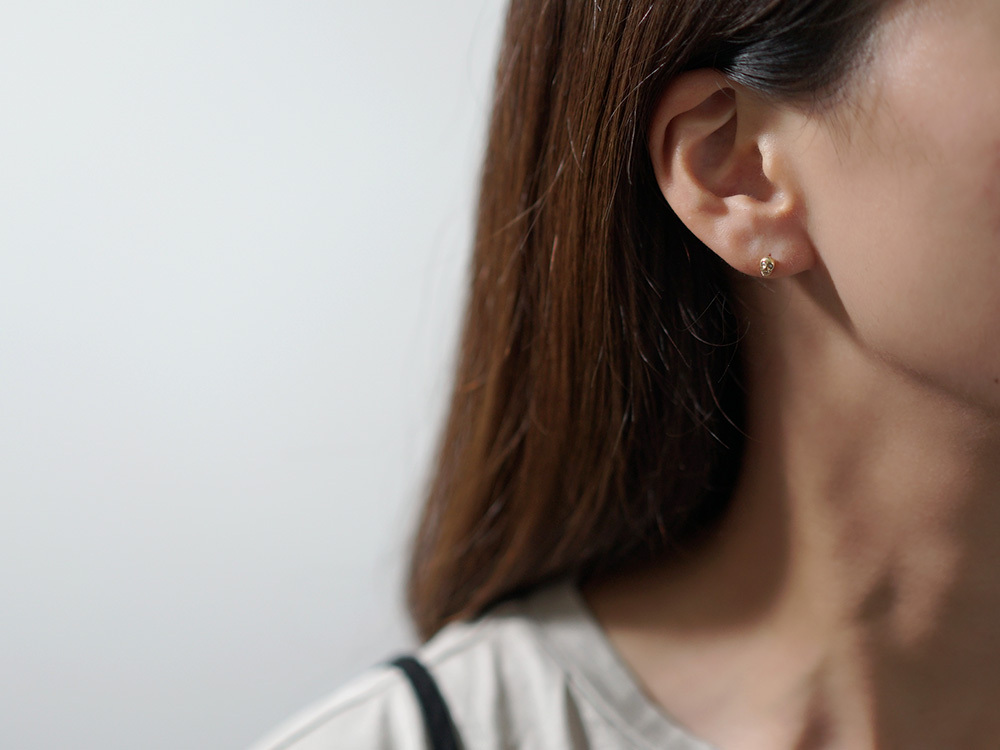 K18 ダイヤモンド ピアス カラベラ レディース ダイヤ 18k 18金