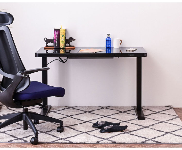 電動昇降デスク 幅114cm 引き出し1杯 USB3口付き ワイヤレス