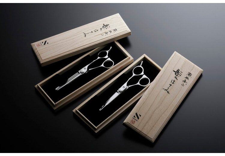 燕三条の髪はさみ 2点セット シゲル工業 美容師のカットはさみ/スキば
