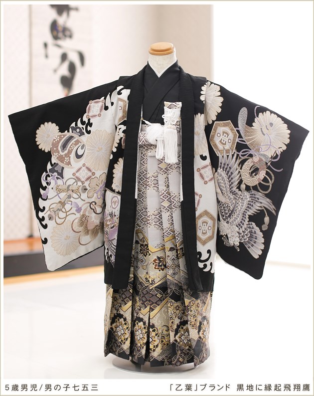 5歳 男の子 七五三 着物レンタル d5046 袴レンタル 羽織袴 人気