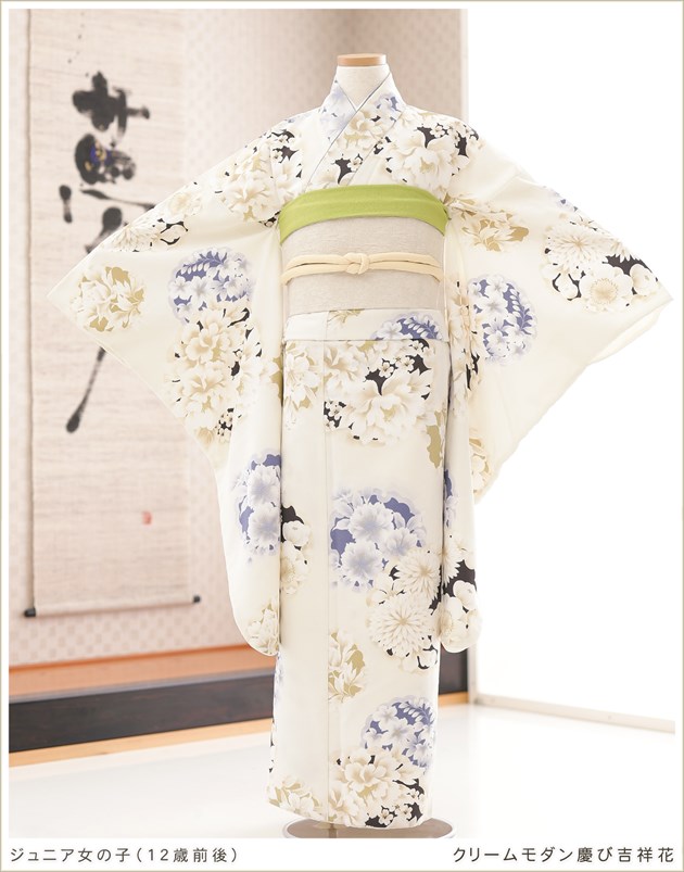 10歳〜13歳 子供振袖レンタル jk0220 女の子 ジュニア着物 十三参り