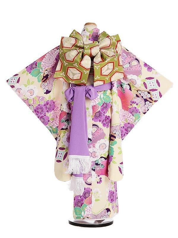 フルセット 七五三 着物 7歳 女の子 レンタル 正統派 ぷちぷり ピンク