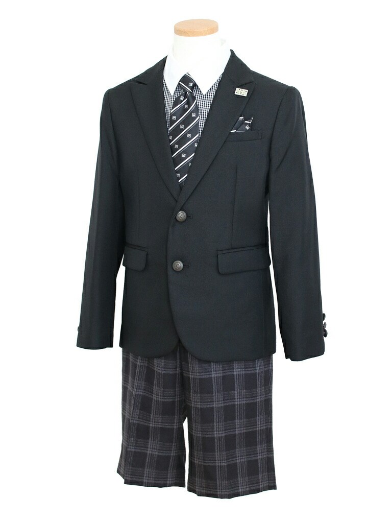 入学式 黒チェック ミチコロンドン 卒園式 卒業式 七五三 結婚式