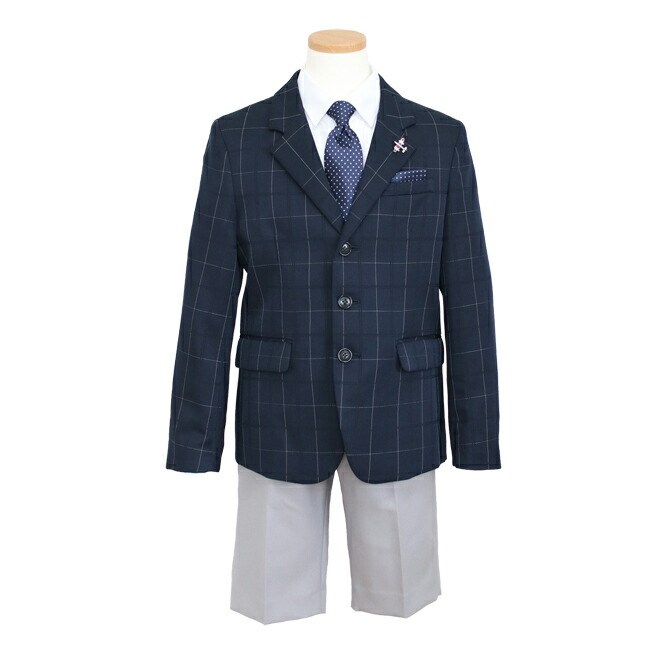 入学式 エル 卒園式 格子柄JK 七五三 結婚式 服 男の子 elle