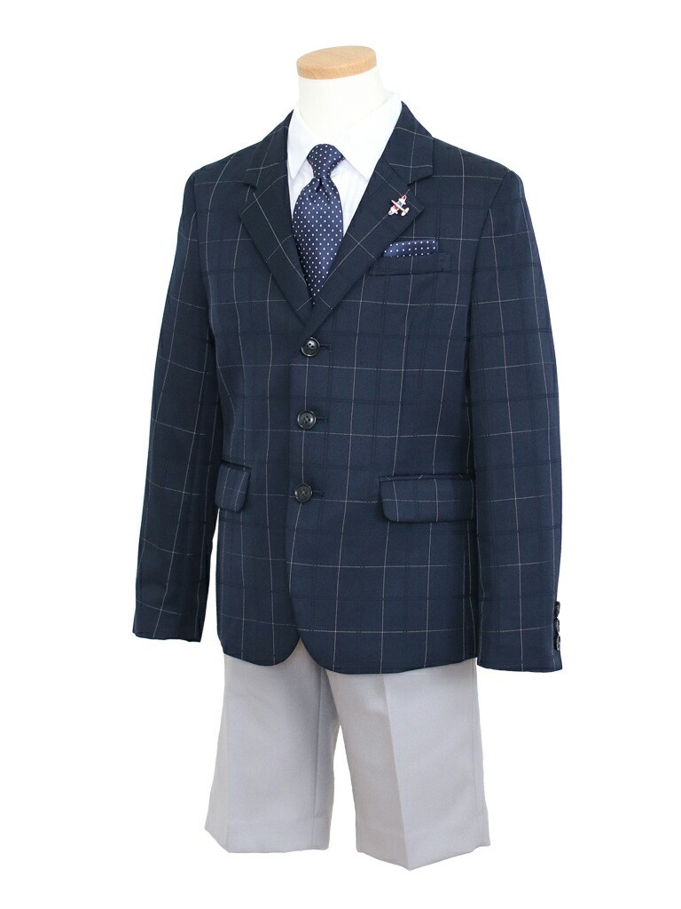 入学式 エル 卒園式 格子柄JK 七五三 結婚式 服 男の子 elle